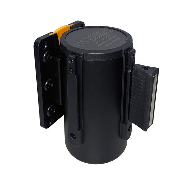 Crowd Control Magnetic Wall Mount - Black 7.5' Retractable Belt