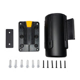 Crowd Control Magnetic Wall Mount - Black 7.5' Retractable Belt