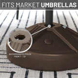 US Weight 50 LB Umbrella Base - Bronze - Empty photo 6