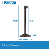 US Weight Premium Stanchion - Black - 13' Black Belt photo 2