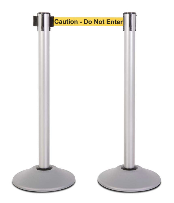 US Weight Premium Stanchion - Silver - 7.5' Caution Belt photo 1