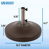 US Weight 80 LB Free Standing Umbrella Base - Bronze - Empty photo 2