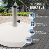 US Weight 80 LB Free Standing Umbrella Base - White - Empty photo 5