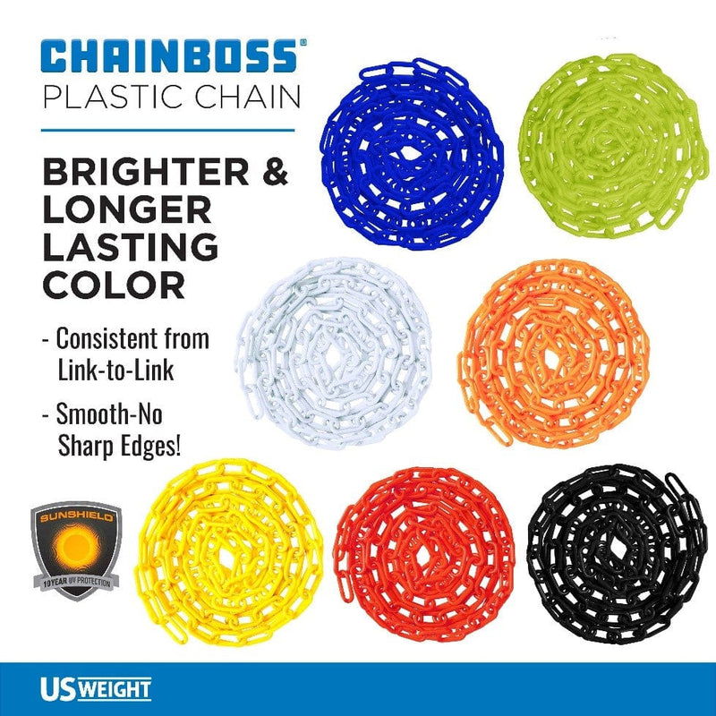 US Weight Sun Shield Orange Plastic 2" Chain - 100 ft photo 4