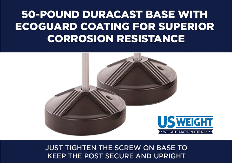 5' Sign Post and 50 lb. Base Kit | US Weight
