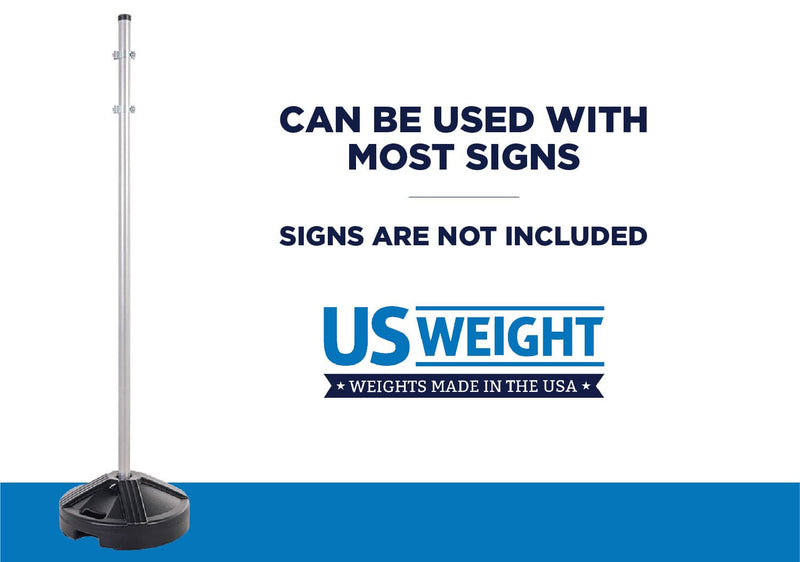Weight Rack Sign 5' Sign Post and 50 lb. Base Kit | US Weight