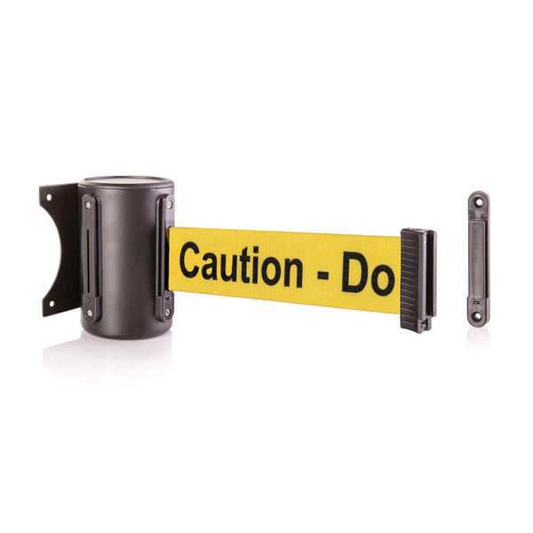 Wall Mount with 13' Yellow 'Caution' Retractable Belt with Safety Braking System