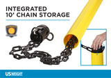 US Weight ChainBoss Stanchion - Black - Yellow Chain - Weighted Base photo 4