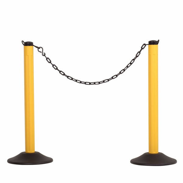 US Weight ChainBoss Stanchion - Yellow - Black Chain - Fillable Base photo 1