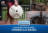 US Weight Fillable Umbrella Base (Up to Aprox. 45LB) photo 2