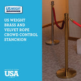 US Weight Brass Post and Rope - Red photo 2