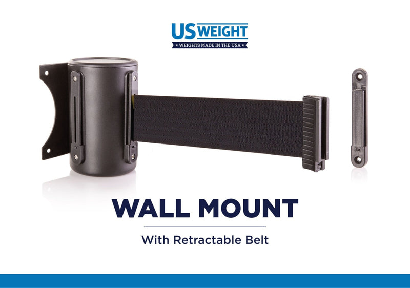 US Weight Wall Mount - Black - 8' Black Belt photo 2