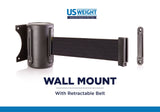 US Weight Wall Mount - Black - 13' Yellow/Black Belt photo 2