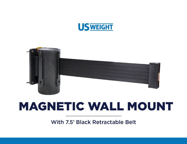 US Weight Magnetic Wall Mount - Black 7.5' Belt photo 2